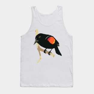 Red-winged Blackbird Paper Black Bird Agelaius phoeniceus Tank Top